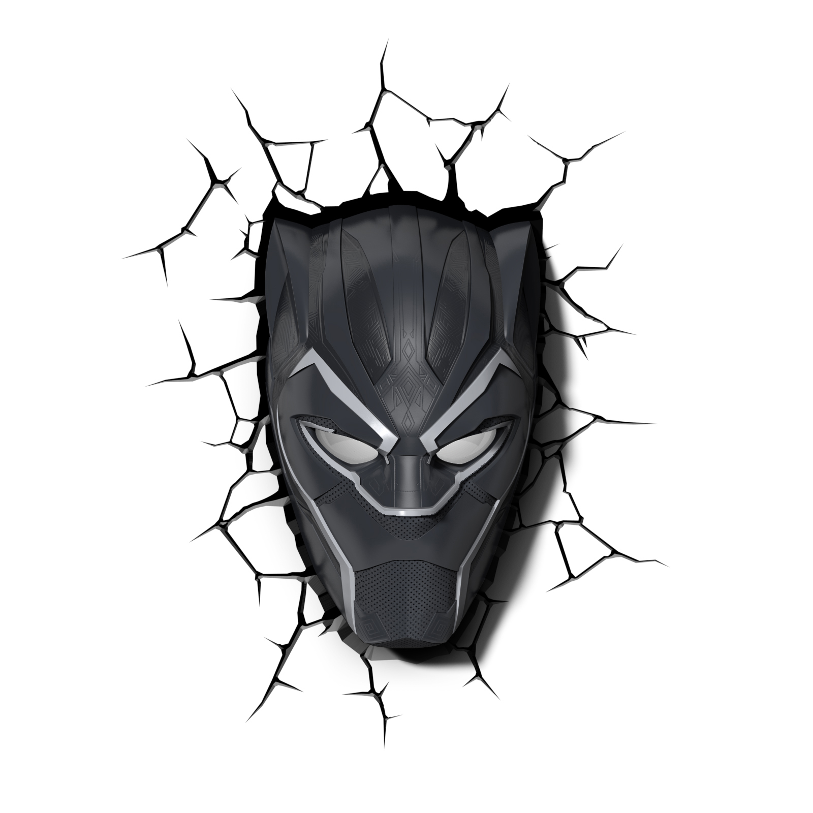 Black Panther mask light switched off