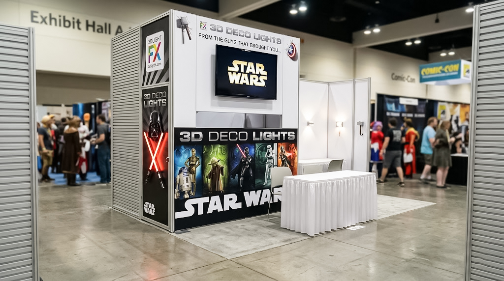 Installed ComicCon booth on the convention floor