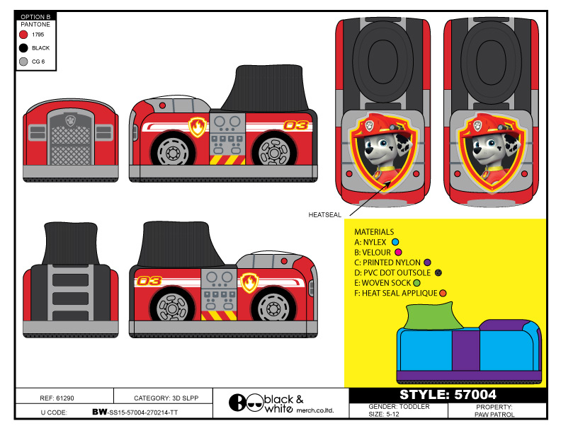 Licensed footwear product artwork