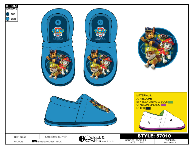 Licensed footwear product artwork