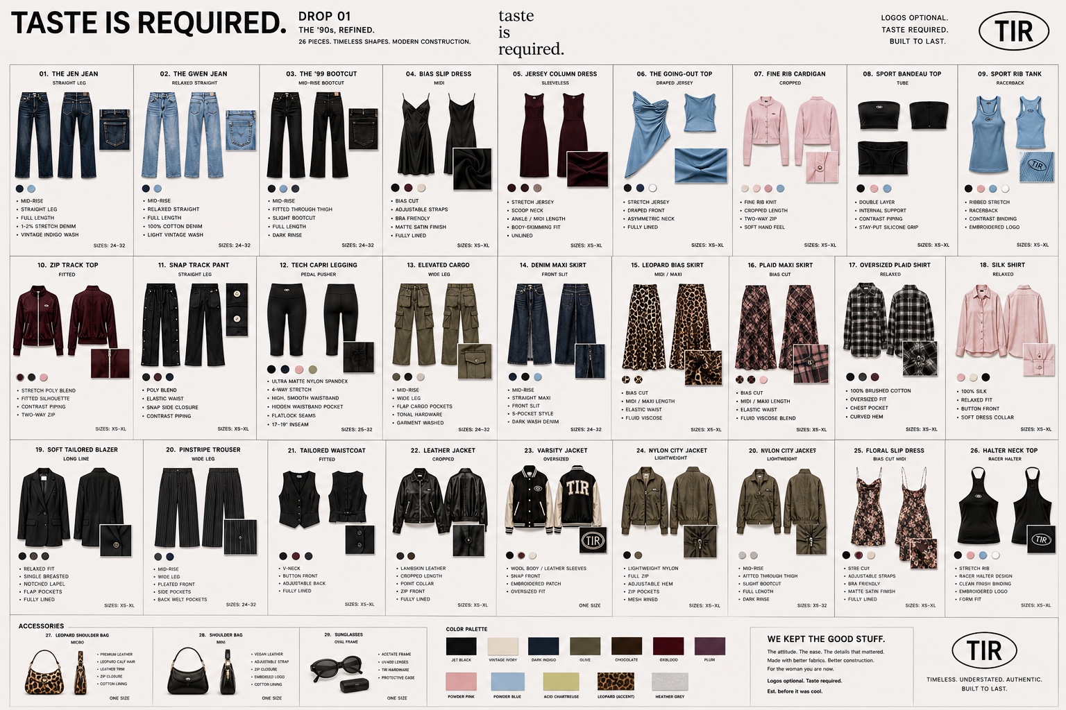 Taste Is Required Drop 01 master catalogue.